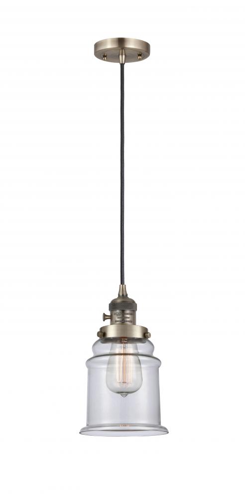 Canton - 1 Light - 6 inch - Antique Brass - Cord hung - Mini Pendant