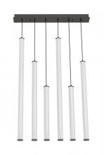  CADP99L30UDBKLNR6 - Caden 6 Light LED Linear Pendant