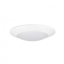  NCSD-R6TWMPW - 6" Contractor Series LED Flush Mount Disk Light, Selectable CCT, Matte Powder White (12-Pack)