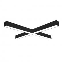  NLINSW-X334B - "X" Shaped L-Line LED Direct Linear w/ Selectable Wattage & CCT, Black Finish