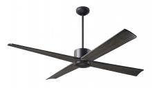  NOU-DBBS-56-EB-NL-RC - Nouveau DC Fan; Dark Bronze Finish w/ Brass; 56" Ebony Blades; No Light; Remote Control