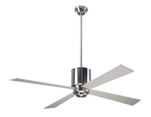  LAP-BN-50-BK-NL-002 - Lapa Fan; Bright Nickel Finish; 50" Black Blades; No Light; Fan Speed and Light Control (3-wire)