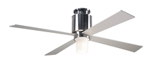  LAP-FM-BN-50-BK-552-002 - Lapa Flush Fan; Bright Nickel Finish; 50" Black Blades; 17W LED; Fan Speed and Light Control (3-