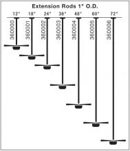  360002WCP - Fan Down Rod 24 Inch
