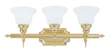 Livex Lighting 1283-02 - 3 Light Polished Brass Bath Light