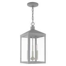  20593-80 - 3 Lt Nordic Gray Outdoor Pendant Lantern