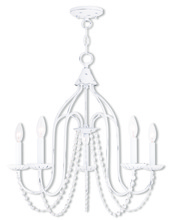  40795-60 - 5 Light Antique White Chandelier