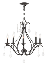  40845-92 - 5 Light English Bronze Chandelier