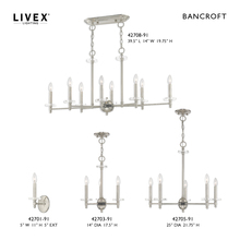  42705-91 - 5 Lt Brushed Nickel Chandelier