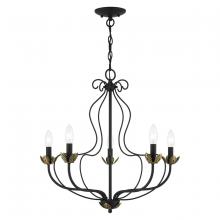  42905-04 - 5 Light Black Chandelier