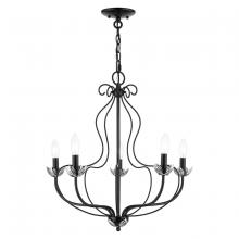  42905-68 - 5 Light Shiny Black Chandelier