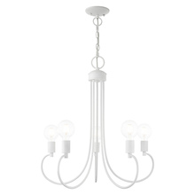  42925-03 - 5 Lt White Chandelier