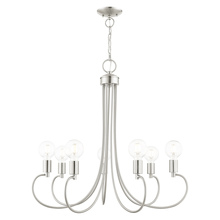 Livex Lighting 42927-91 - 7 Lt Brushed Nickel Chandelier