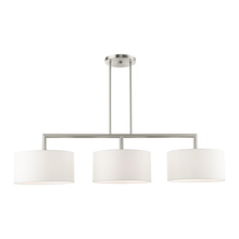  45493-91 - 3 Lt Brushed Nickel Linear Chandelier