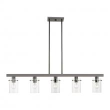  46155-46 - 5 Light Black Chrome Linear Chandelier