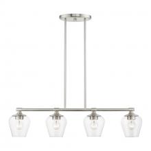  46724-91 - 4 Light Brushed Nickel Linear Chandelier