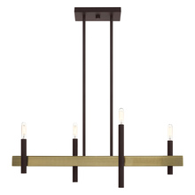  49334-07 - 4 Lt Bronze Linear Chandelier