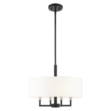  49374-04 - 4 Lt Black Pendant Chandelier