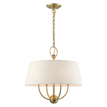  49444-01 - 4 Lt Antique Brass Pendant Chandelier