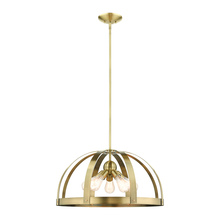  49645-01 - 5 Lt Antique Brass Pendant Chandelier