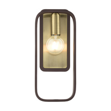  49742-07 - 1 Lt Bronze with Antique Brass Accents ADA Single Sconce