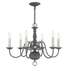  5006-76 - 6 Lt Scandinavian Gray Chandelier