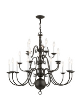  5019-07 - 20 Light Bronze Chandelier