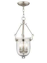  5063-91 - 3 Light Brushed Nickel Chain Lantern