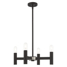  51134-04 - 4 Lt Black Mini Chandelier