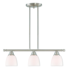  53854-91 - 3 Light Brushed Nickel Linear Chandelier