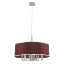  60416-91 - 7 Lt Brushed Nickel Pendant Chandelier