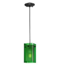  111285 - 5"Sq Metro Green Quadrato Mini Pendant