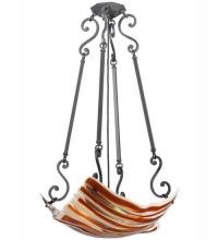  112691 - 29"W Metro Fusion Marina Glass Inverted Pendant