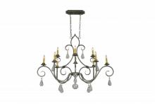 Meyda Blue 117638 - 48"L Celine Oval 10 LT Chandelier