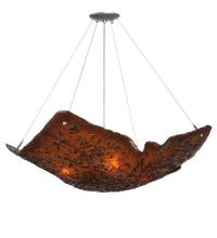  119569 - 36"W Metro Fusion Cobblestone Glass Inverted Pendant