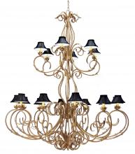 Meyda Blue 120320 - 84" Wide Alexandria 18 Light Two Tier Chandelier