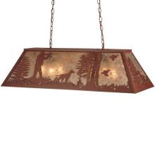  128028 - 42" Long Quail Hunter With Dog Oblong Pendant