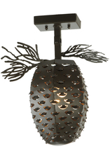  141027 - 13" Wide Stoneycreek Pinecone Semi-Flushmount