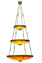 Meyda Blue 141236 - 47"W Commerce 3 Tier Pendant