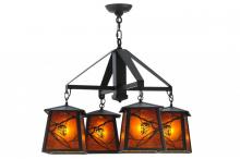  143500 - 28"W Whispering Pines 4 LT Chandelier