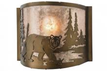  148036 - 12" Wide Bear at Lake Wall Sconce