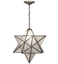 Meyda Blue 15151 - 24"W Moravian Star Clear Seeded Pendant