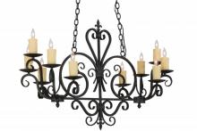 Meyda Blue 153936 - 42" Long Kenneth 10 Light Oblong Chandelier