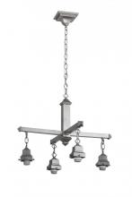  175988 - 24"W Nickel 4 LT Chandelier Hardware