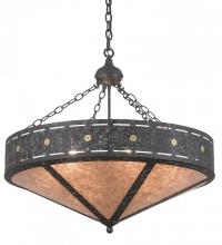  185301 - 30" Wide Craftsman Target Inverted Pendant