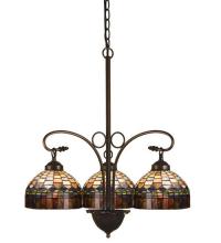  19037 - 24"W Tiffany Candice 3 LT Chandelier