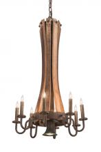 Meyda Blue 191707 - 20"W Barrel Stave Madera 8 LT Chandelier