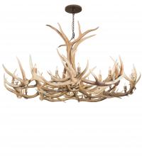  212267 - 84" Wide Antlers Elk & Mule Deer 18 Light Chandelier