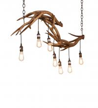  238960 - 52" Long Antlers 8 Light Oblong Chandelier