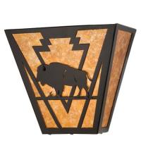  23940 - 13"W Lone Buffalo Wall Sconce